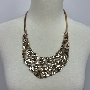 Gold statement necklace
